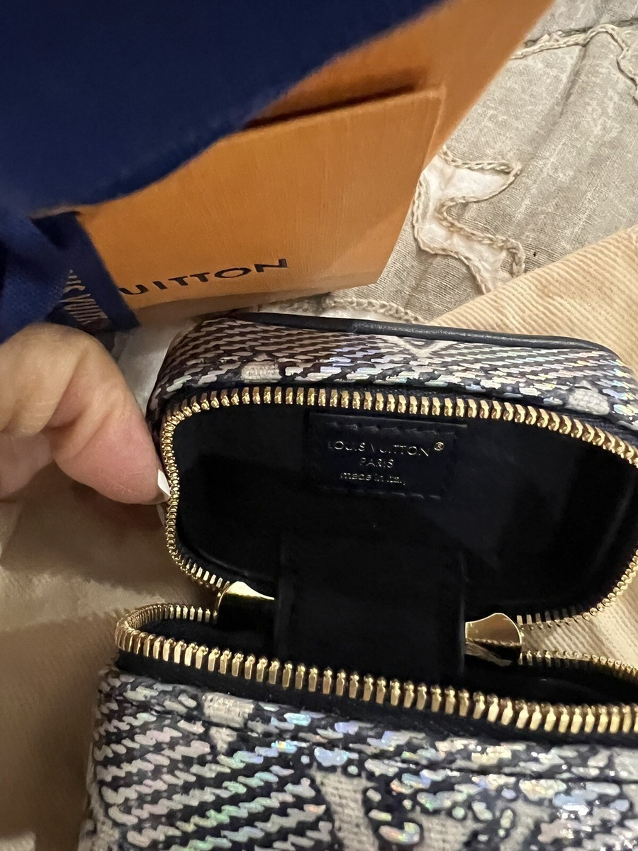 Brand New Louis Vuitton Blue Micro Vanity Pouch Bag Key Charm | eBay