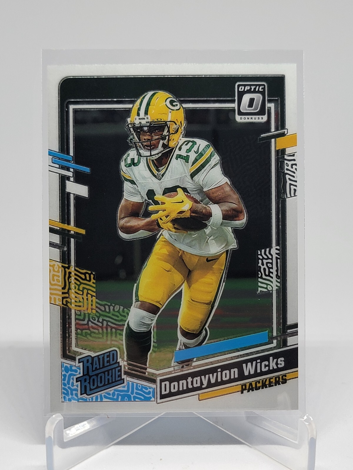 2023 Donruss Optic #249 Dontayvion Wicks RR RC B7F