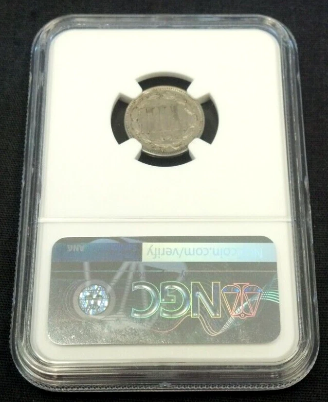 1865 3CN NGC AU55 REDUCED 6/18/25 (2157) - Image 2 of 4