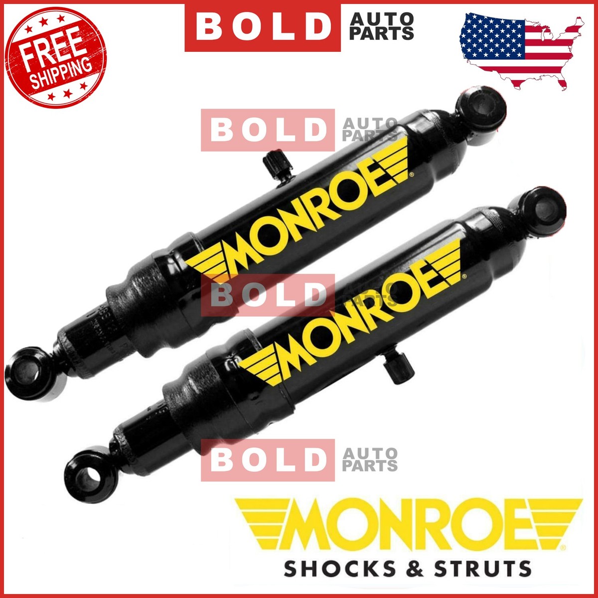 Monroe Rear Adjustable Air Shocks Absorbers Kit Set of 2 For