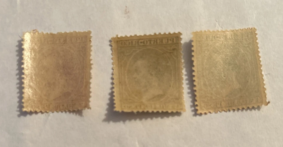 Puerto Rico 1890s, Sellos Alfonso XIII, Various denominations, MNH, 3 stamps - Image 2 of 2