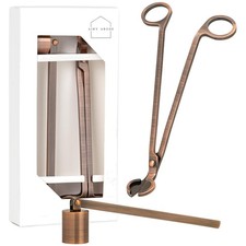 Luxury Candle Wick Trimmer & Snuffer Set - Brushed Copper