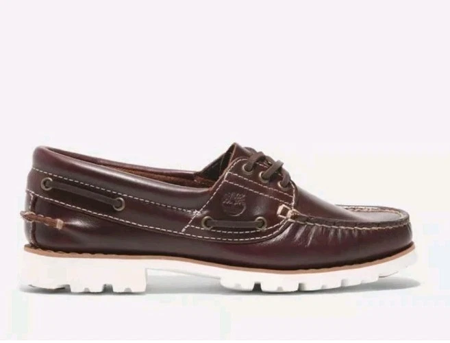 Timberland A2QC6 Noreen Lite Womens Leather Classic Boat shoes Burgundy uk 7