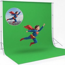 New CPLIRIS 10x20ft Green Screen Backdrop for Photography, Dual-Size Dual-Pocket