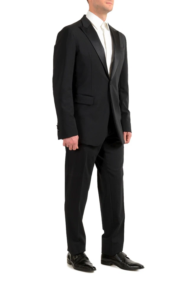 Dsquared2 Men's "MIAMI" Black Wool Tuxedo Blazer US 44 IT 54 - Image 2 of 4