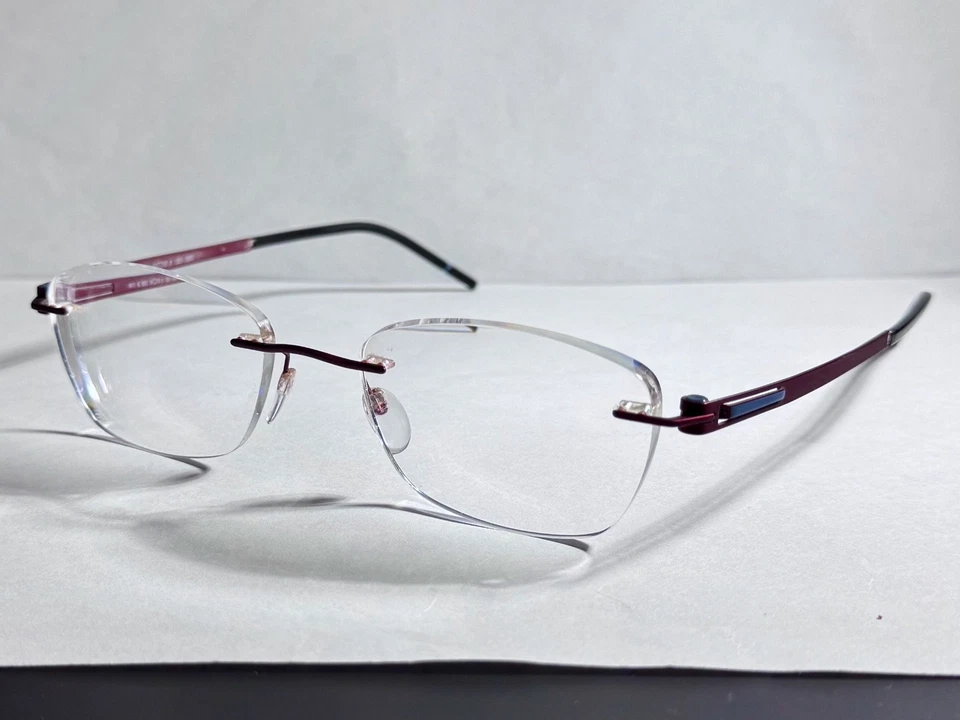 SILHOUETTE 4419 40 6062 54-19-150 5369 Burgundy Cat Eye Eyeglasses FRAMES ONLY - Image 4 of 4