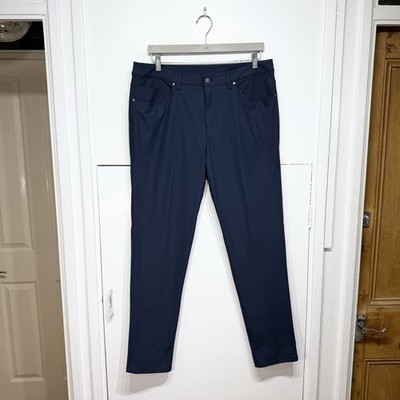 Lululemon ABC Pant Hose Navy Slim Warpstreme Stretch sportlich Herren Gr. 36