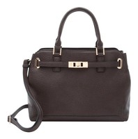 L.Credi Renate Handle Bag Handtasche Schultertasche Tasche Chocolate Dunkelbraun