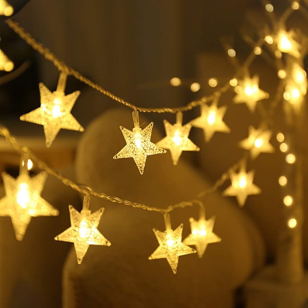 Christmas Decor Star Lights Battery Operated String Lights