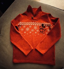 Boys Jumping Beans Disney Red Mickey Mouse Fair Isle Turtleneck Sweater 8 