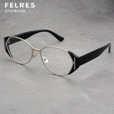 Metal Cat Eye Anti Blue Light Eyeglasses Women Fashion Clear Lens Glasses Frames