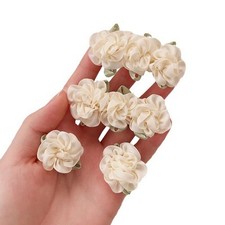 12 Pcs White Mini Rose Hair Clip Jasmine Flower Hair Clip Hair Barrettes Head...