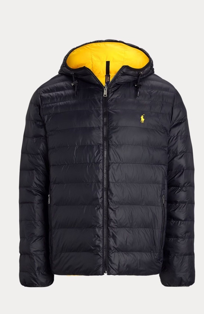 Polo Ralph Lauren Mens Colden Reversible Jacket Puffer Hoodie