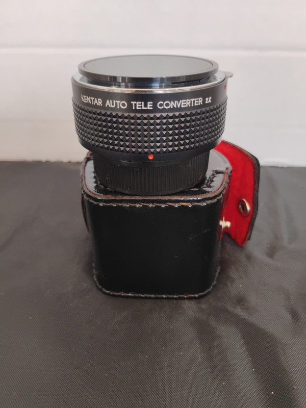 Vintage Kentar Auto Tele Converter 2X For Pentax K Protective Case Japan 