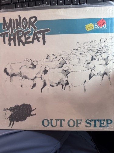 Minor Threat - "Out Of Step" Fifth Press Blue-Green Stripe SEALED