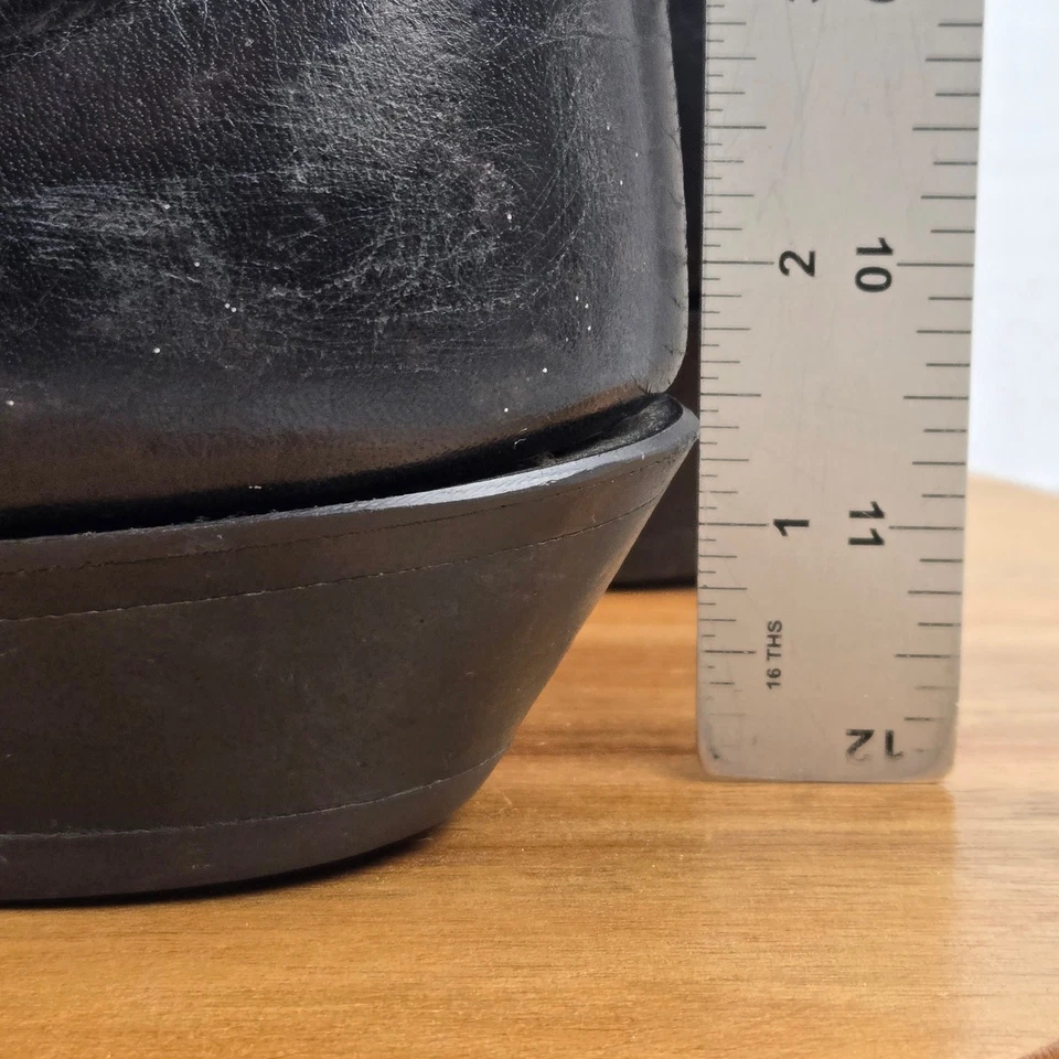 Code West Mujer 8.5M Negro Verde Rojo Incrustación Cuero Informal Western Bota de Vaquero Foto 2 de 4