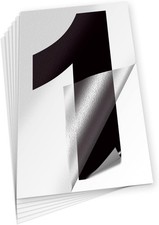 iSYFIX Black Vinyl Number 1 One Stickers - 6 Pack 8 inch Self Adhesive - Decal