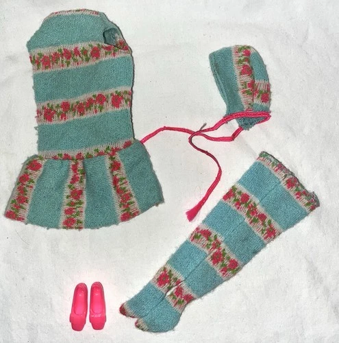 VINTAGE BARBIE MOD #1842 TOGETHERNESS KNIT SET COMPLETE