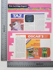 Kids Cartridge Tax Oscars Trash Race Atari 2600 Vintage Print Advertisement