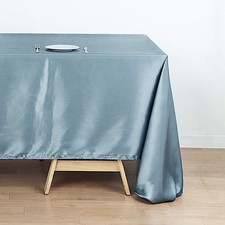 Dusty Blue 60x126" RECTANGLE Satin TABLECLOTH Wedding Banquet Ceremony Linens