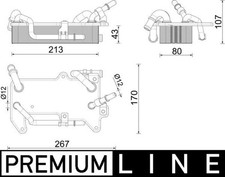 MAHLE Ölkühler Automatikgetriebe PREMIUM LINE CLC 284 000P für VW TOUAREG CR7 Q7