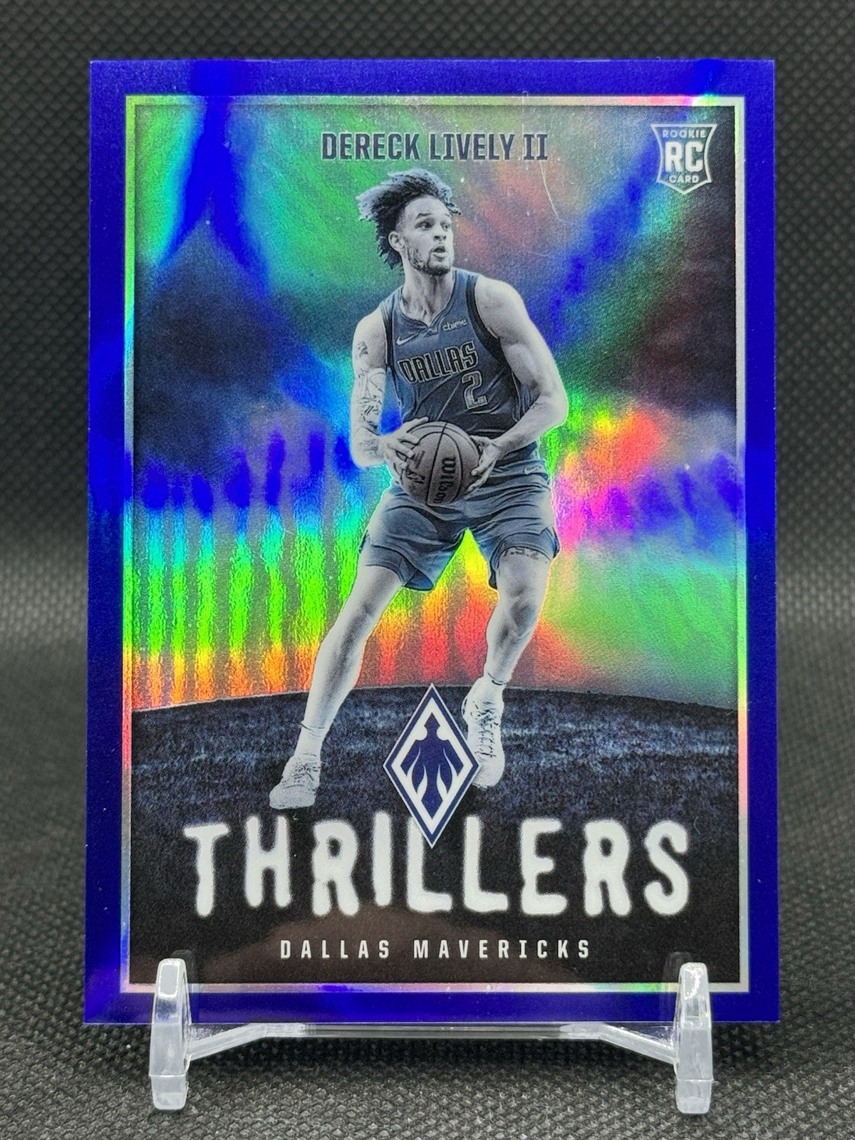 2023 Panini Phoenix Dereck Lively II 12/25 6 Blue Rookie Rc Card Thrillers Mavs