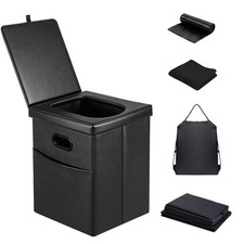 Panmout 16.5" XL Portable Toilet for Camping, Foldable Travel Toilet for Adults