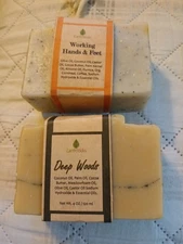 Lot Of 2 Earth Soaps Essential Oil Hand Blended 4 Oz Each