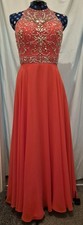 Watermelon Strawberry Pink Prom Frocks Dress Size 12 Worn Once