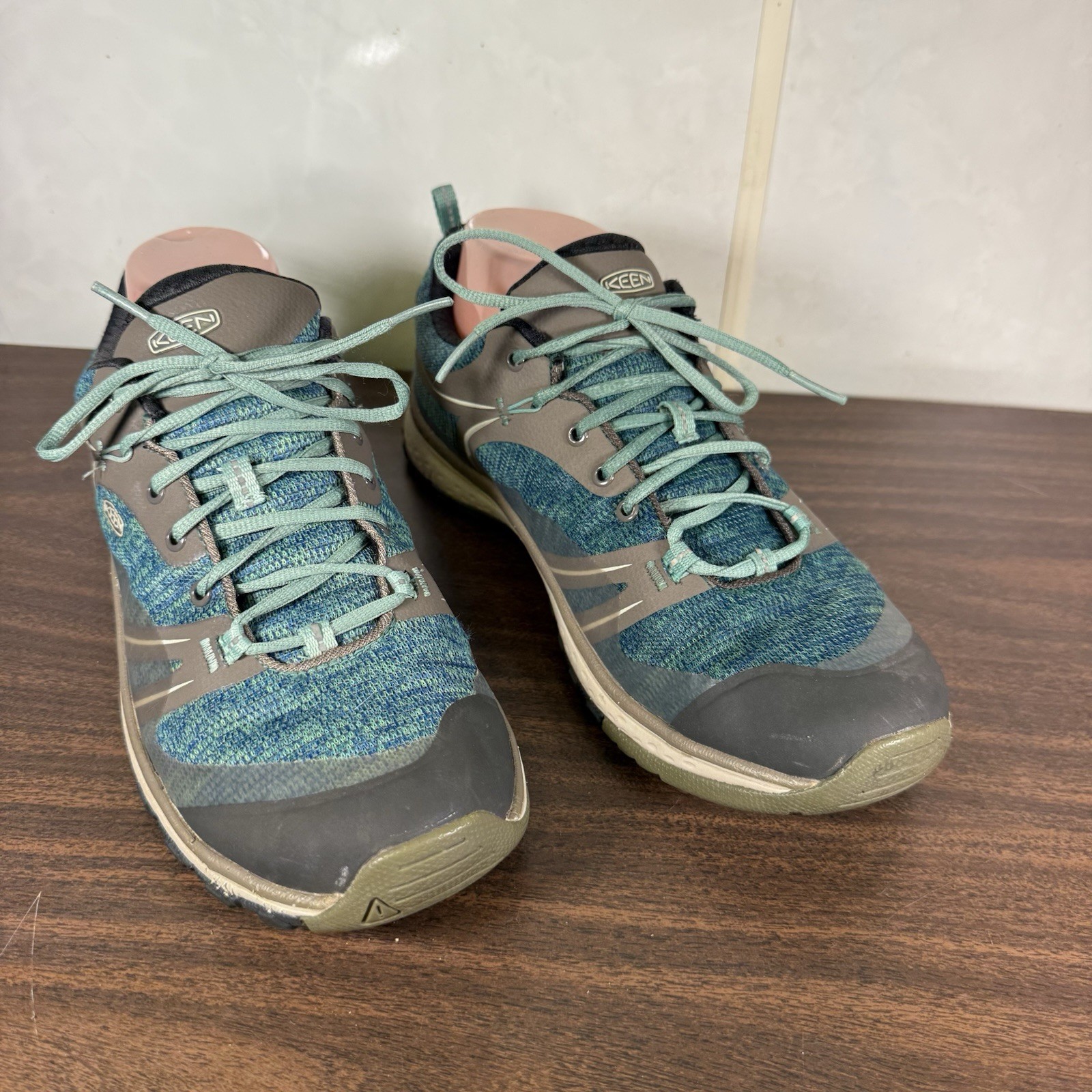 Scarpe da trekking outdoor Keen Terradora II blu verde sneakers donna taglia 9 5