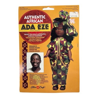 Authentic African 14'' Doll Clothes 3-piece Outfit Ada Eze Fibre Craft HTF Sewing