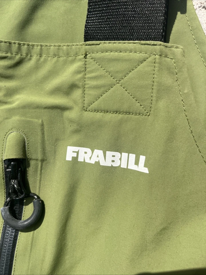 Calça de pesca Frabill F4 Cyclone Bibs, verde/cinza, XX-grande chuva e gelo MSRP $299 - Imagem 3 de 4