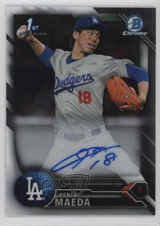 2016 Bowman Chrome Prospect Auto Kenta Maeda #CPA-KM Rookie Auto RC 03lu