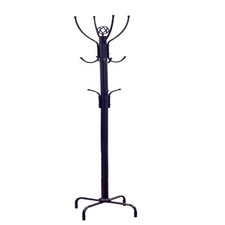 8-Hook Metal Coat Tree Stand Purse Hanger Hat Rack 6 ft Hallway Entryway Mudroom