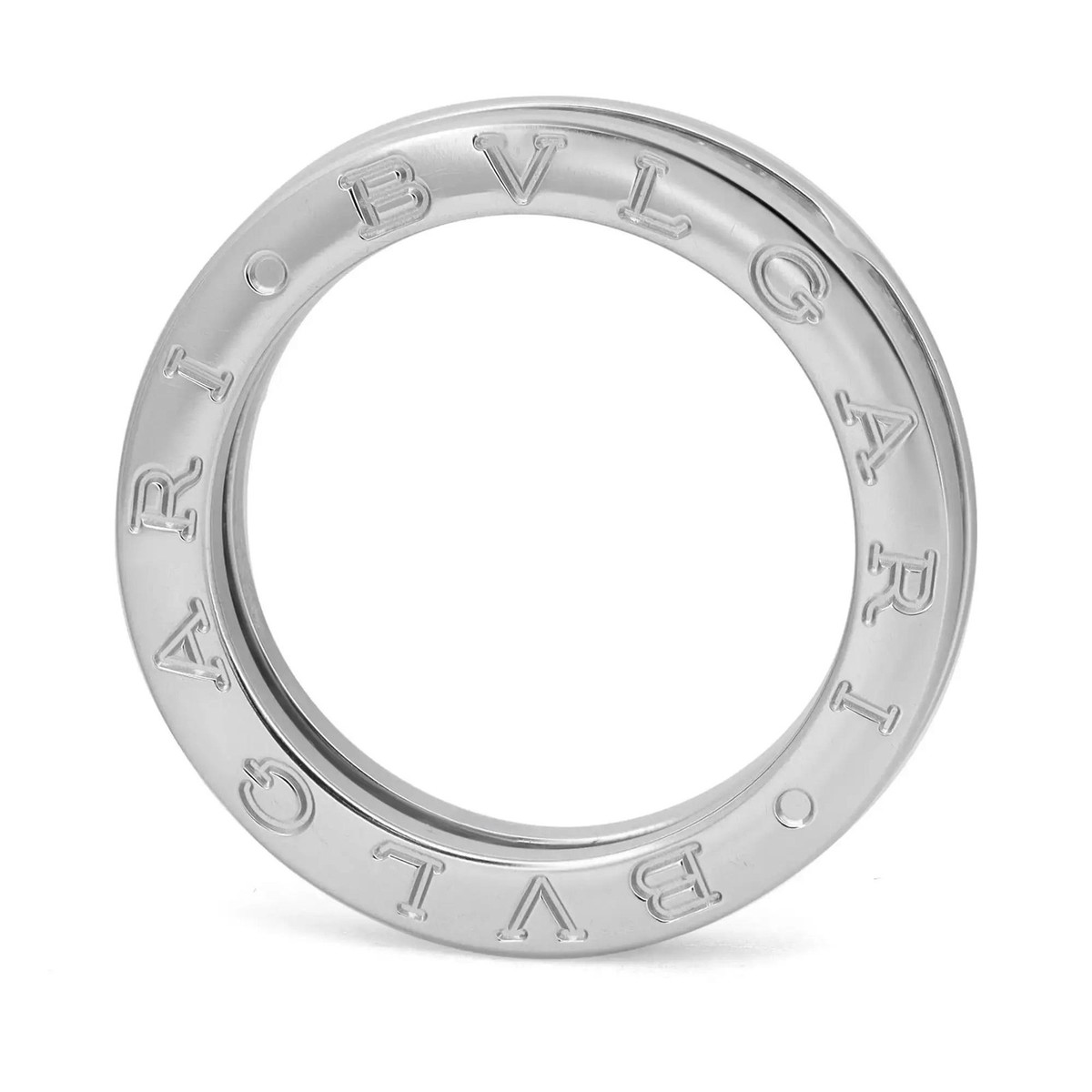 Bvlgari B-Zero1 18K White Gold R***** #320206B24B Bvlgari B.Zero1 Diamond One Band Ring 18K White Gold Size 52  main image 4
