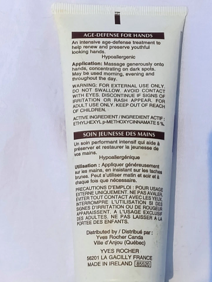 Crema de manos Yves Rocher Riche crema contra manchas de la edad FPS6 3,4 FL OZ  Foto 2 de 2