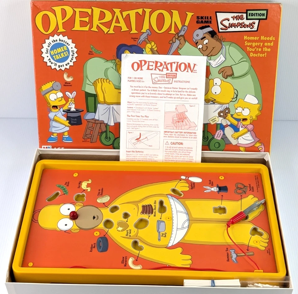 2005 Operation The Simpsons Edition Game 100% COMPLETE WORKS Homer Talks EUC - Image 2 of 4