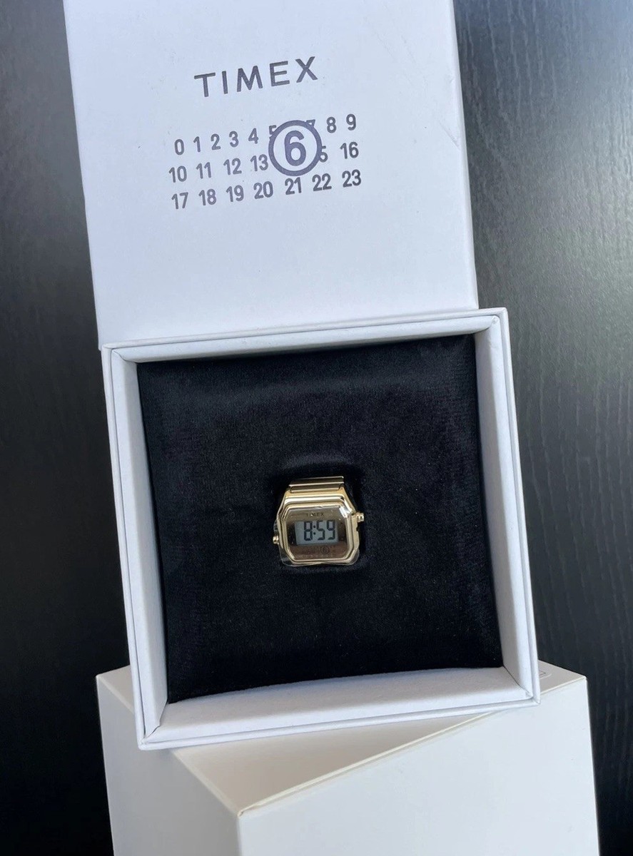 Timex x MM6 Maison Margiela T80 Ring Watch Gold Digital Unisex