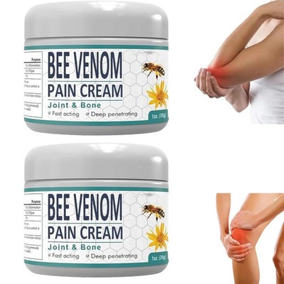 2 Stück Bienengift Schmerzcreme, Bee Venom Pain Cream, Bienengift Schmerz und Kn
