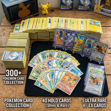 300 Pokémon Karten Sammlung + 40 Holos + 5 V...