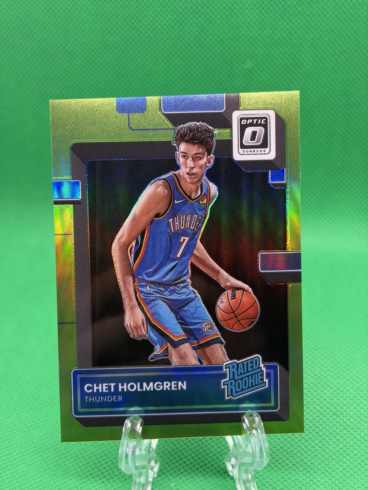 2022 PANINI DONRUSS OPTIC #208 CHET HOLMGREN LIME GREEN RC RATED ROOKIE /149