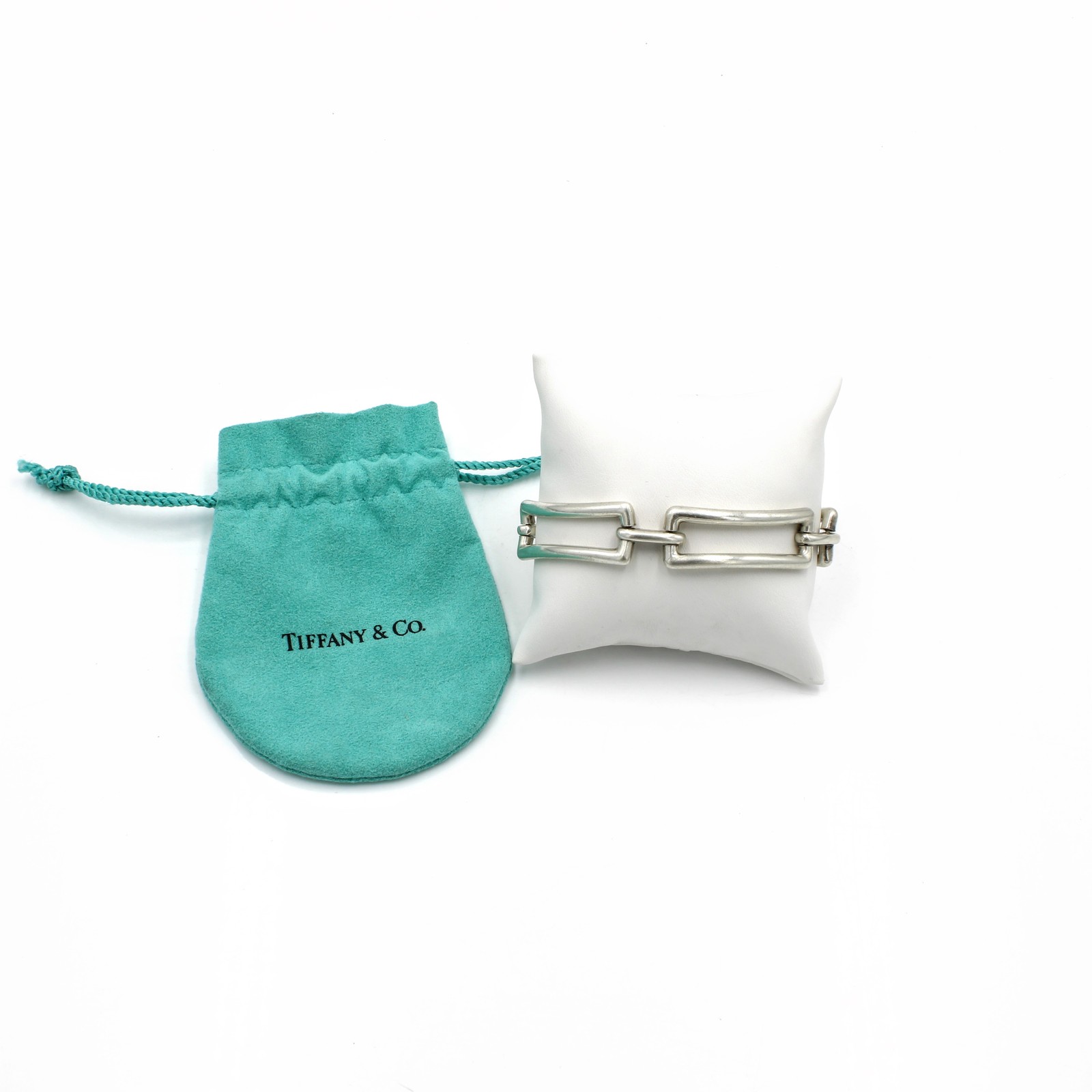 Tiffany & Co Sterling 2002 Rectangular Link 7.5in… - image 1