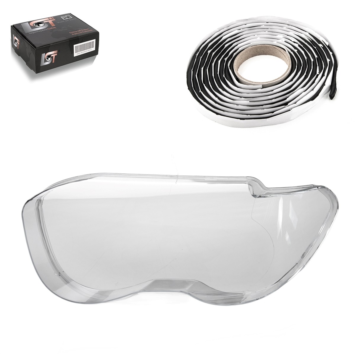 Left Headlight Glass Lens Cover for BMW 7 Series E65 E66 E67 01-05