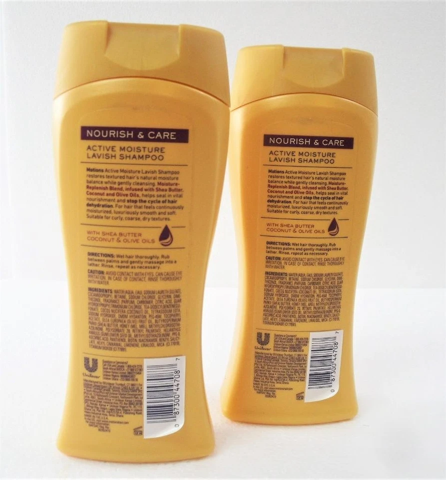 (Paquete de 2) Champú nutritivo y cuidado MOTIONS con manteca de karité aceites de coco y oliva 13 oz Foto 2 de 4