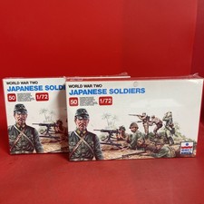 TWO-ESCI MODELS 204. JAPANESE SOLDIERS.FACTORY SEALED. 1:72 SCALE.