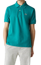 Lacoste Men's Teal Blue Pique Polo Shirt Classic Croc Logo Short Sleeve Size XL