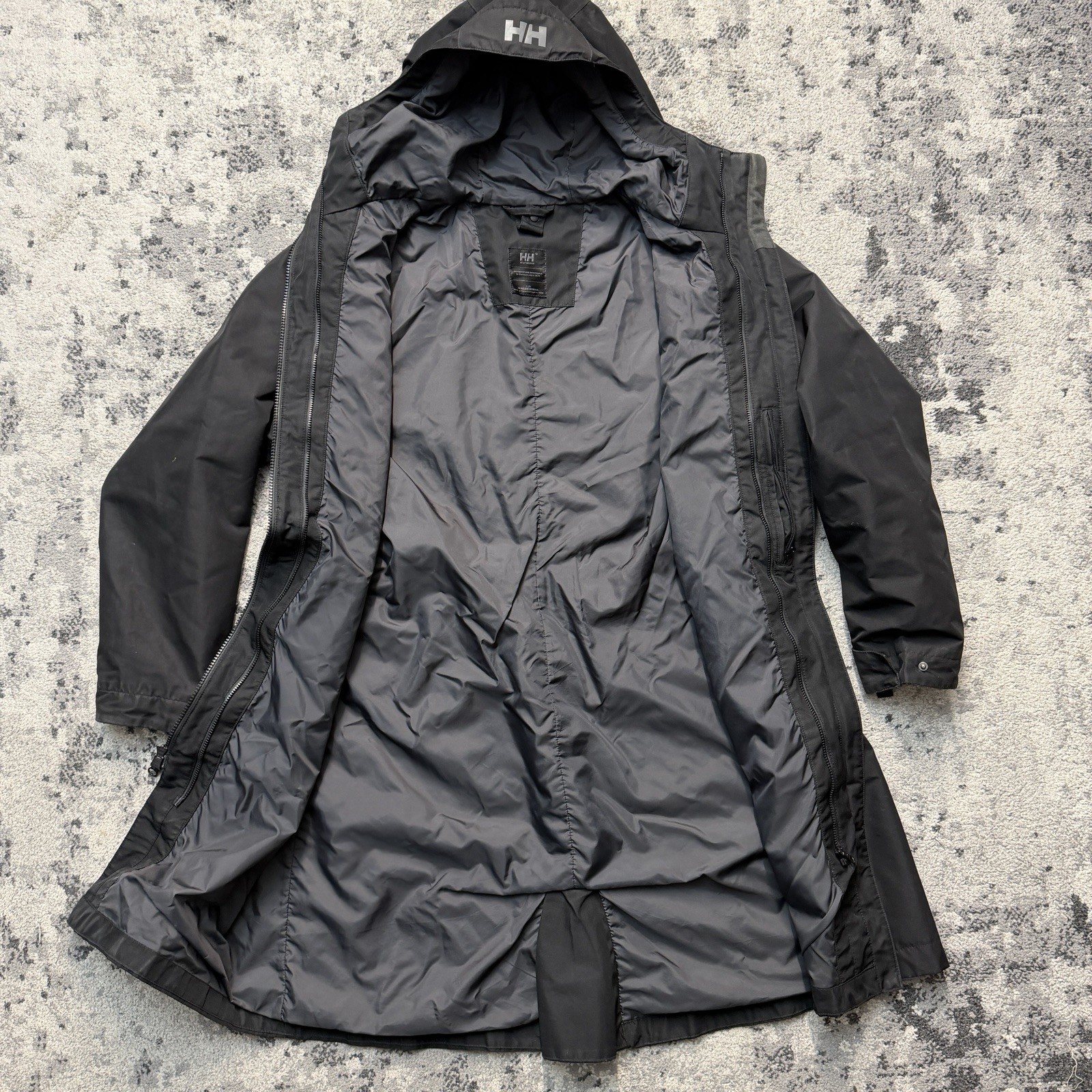 Helly Hansen Rigging Jacket Size Large Black Rain… - image 6