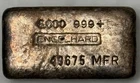 Rare 5 Oz Engelhard Mintage 150 Vintage Poured MFR 999 Fine Silver Bar Poured