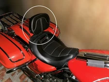 Rider Driver Seat Backrest Pad For Harley Road King Electra Street Glide Models