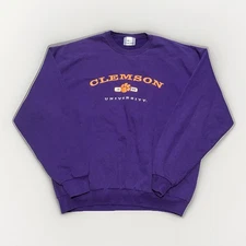 J.America Sportswear Size XL Clemson Purple Sweatshirt Unisex